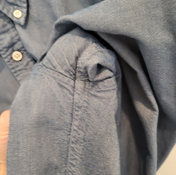 SOLD Oxford chambray button-down shirt - Picture 6 of 8